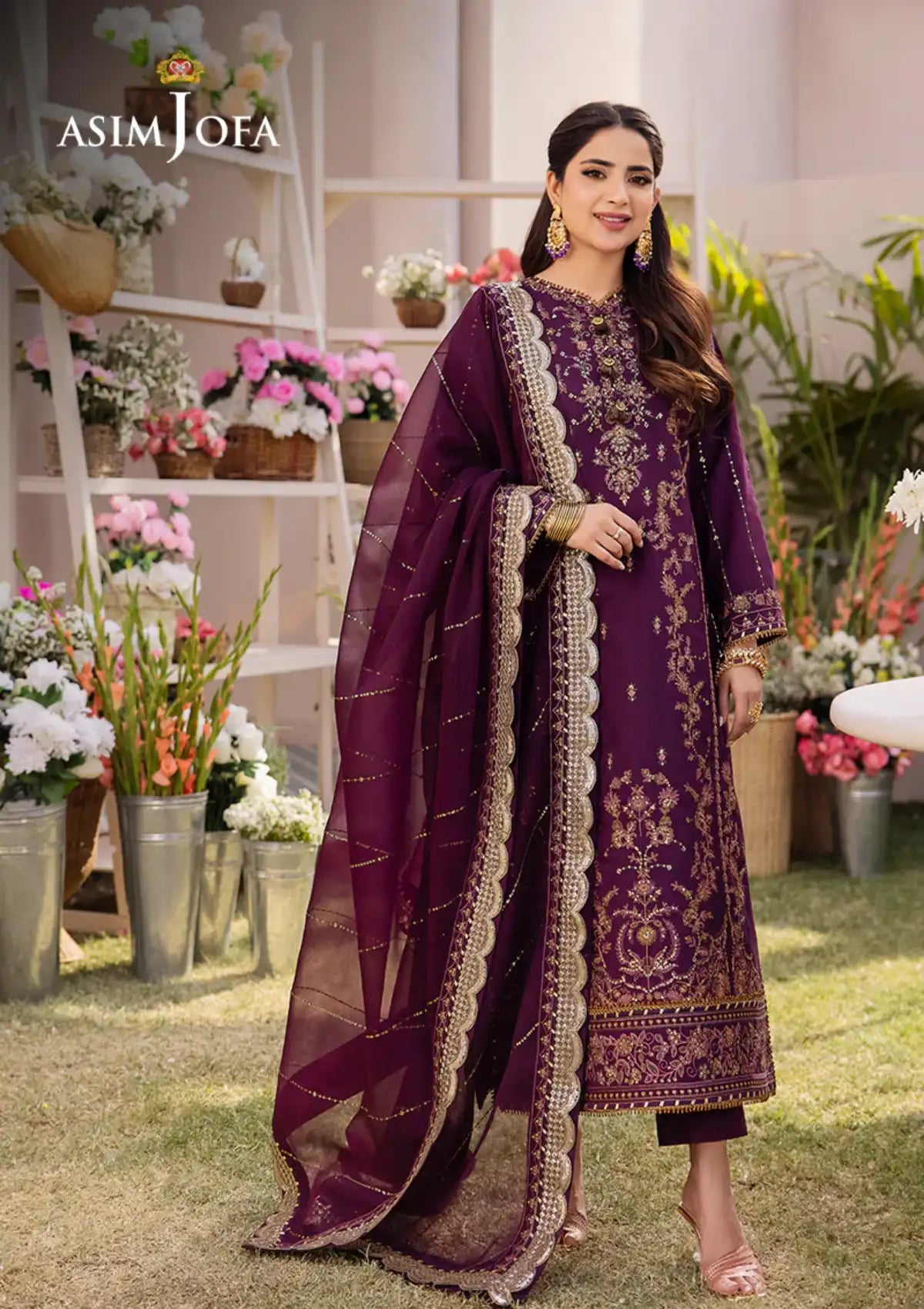 Dhanak Rang By Asim Jofa'24 AJCF-22 - Mohsin Saeed Fabrics