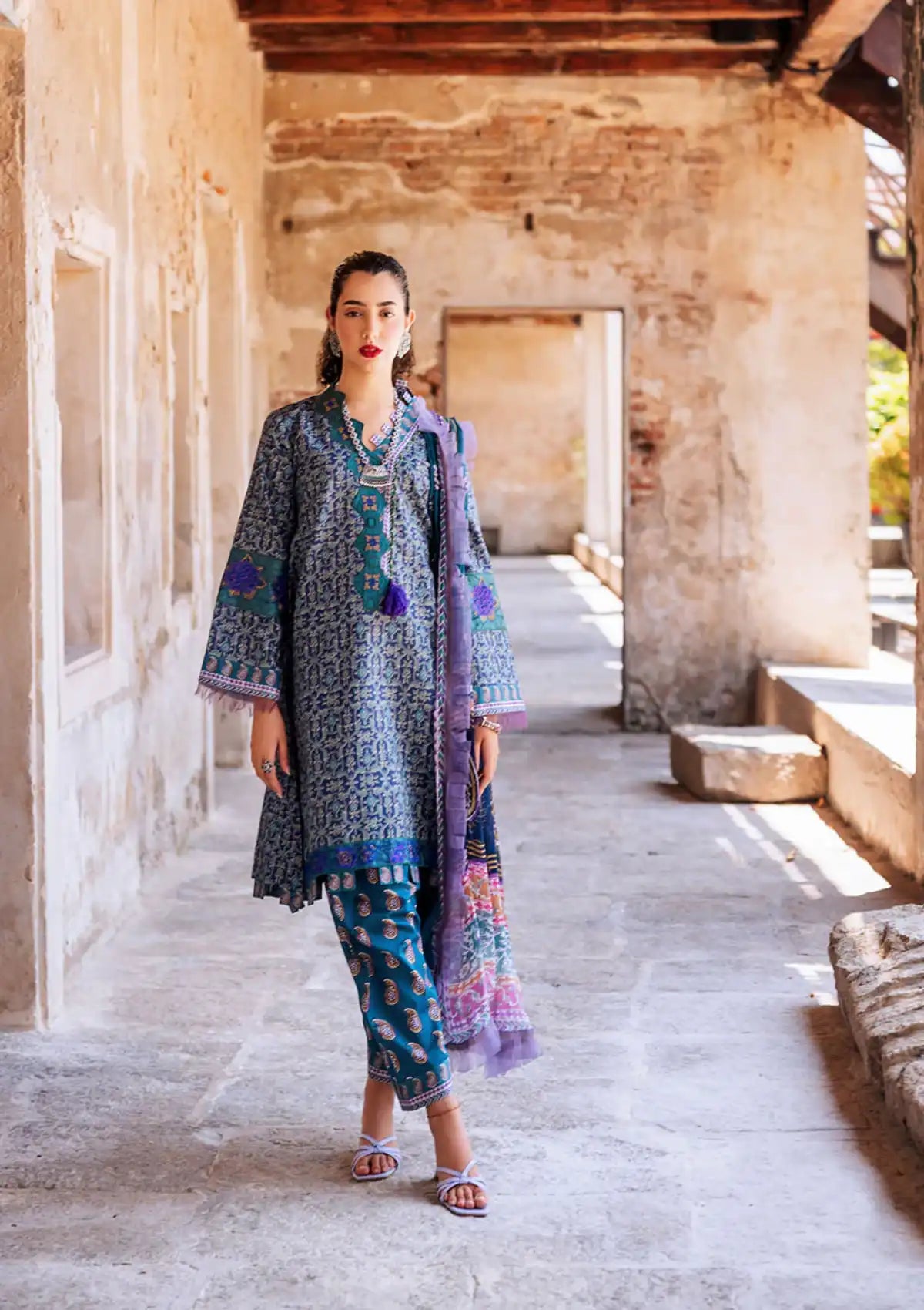 Roheenaz Taneez Block Print'24 RNB-06B-ELIKA