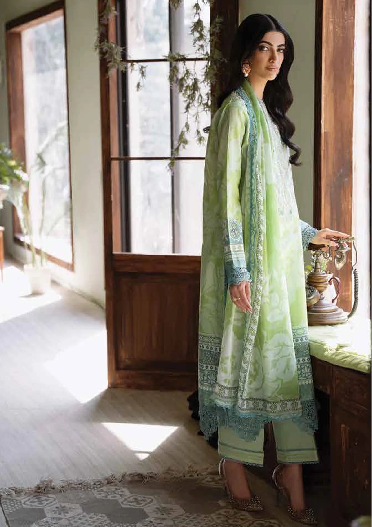 Roheenaz Flora Printed Lawn'24 RNP-05B-EUPHORIA - Mohsin Saeed Fabrics