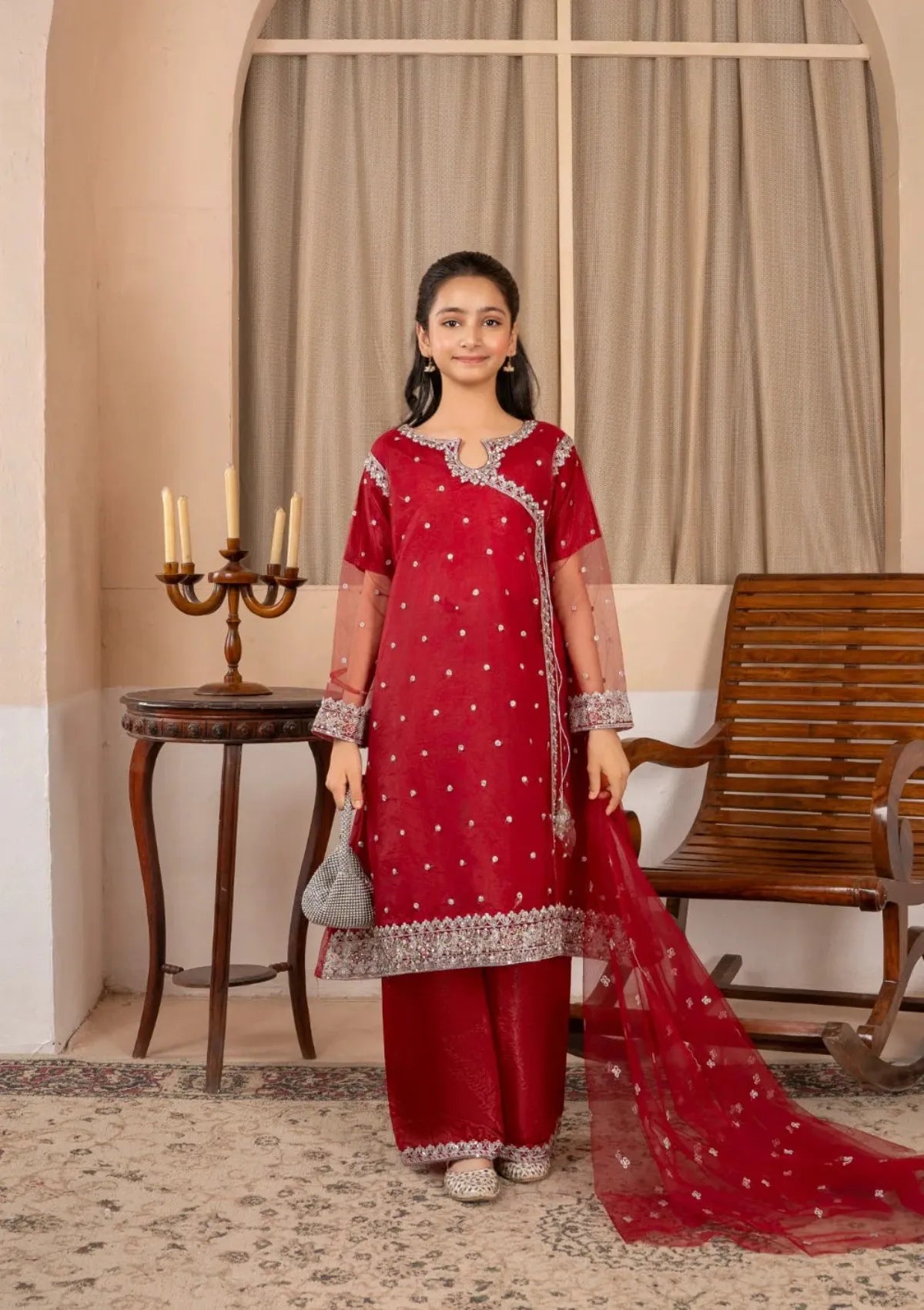 Kids Festive By Khayat - Maroon Angrakha