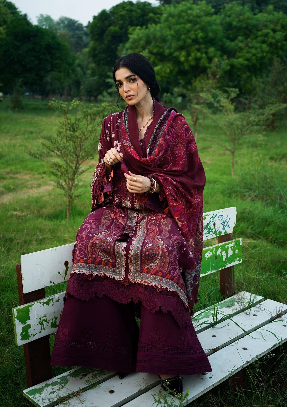 Elaf Wilderness Pashmina Shawl Edit'26 EWR-2A ROWAN