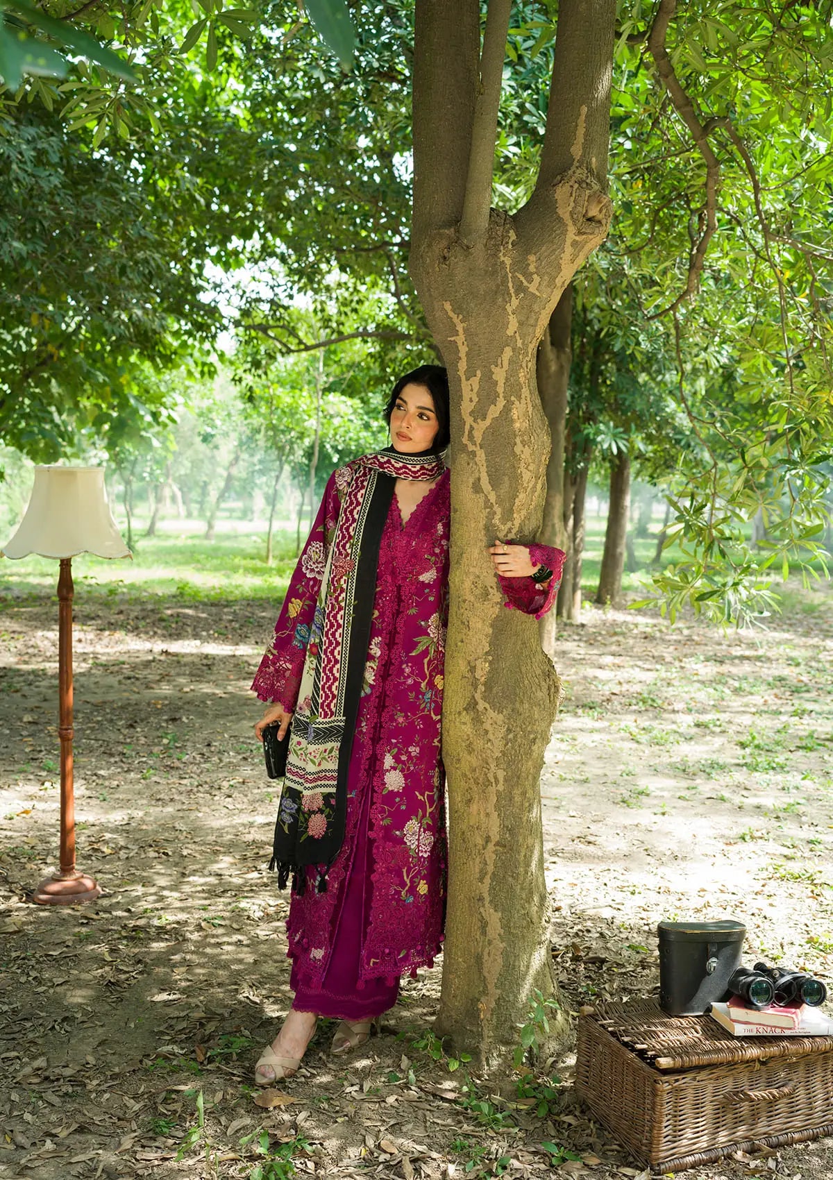 Elaf Wilderness Pashmina Shawl Edit'26 EWR-7B MULBERRY