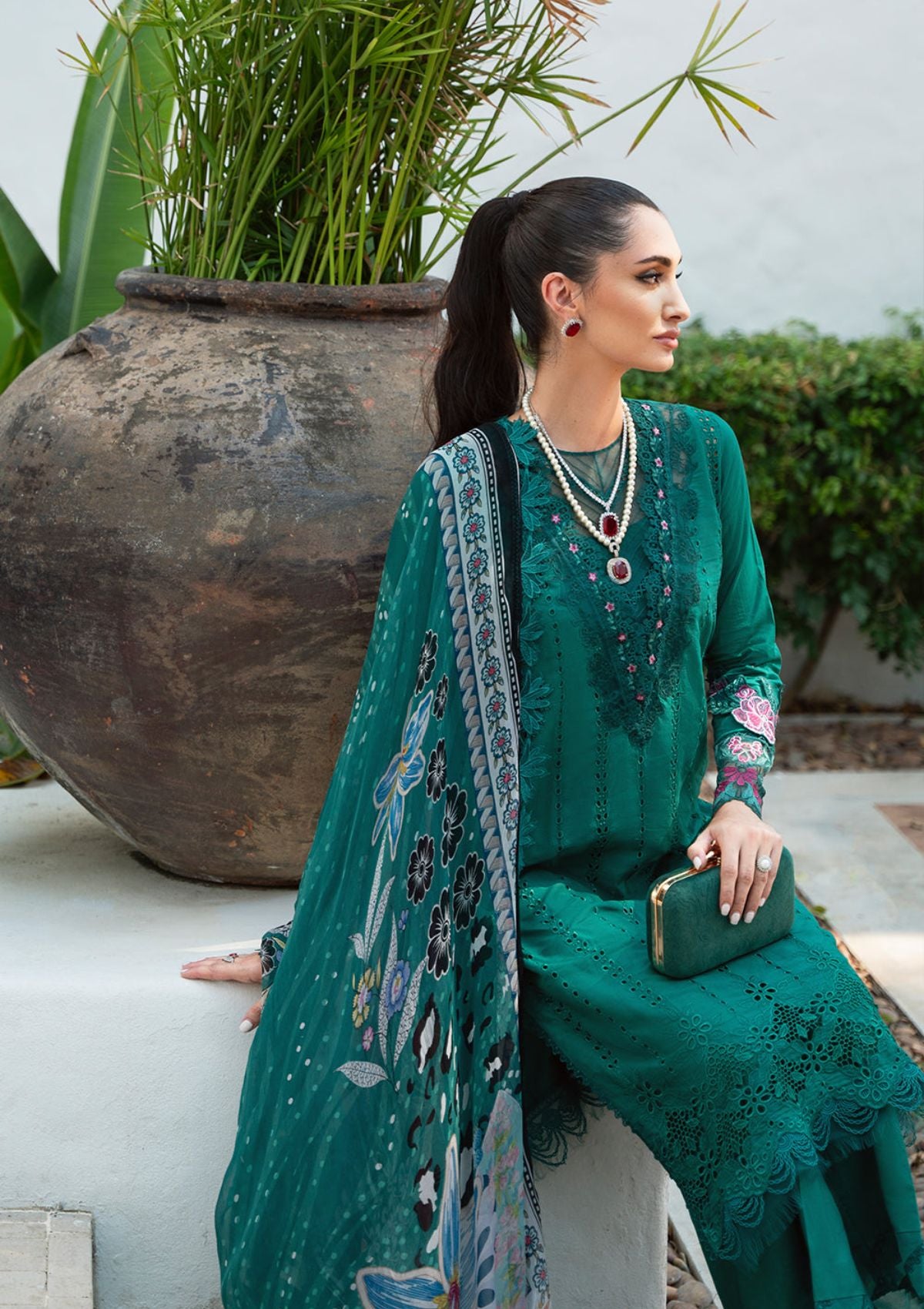 Saira Rizwan Lawn Vol-02'24 SR-10 Jane - Mohsin Saeed Fabrics