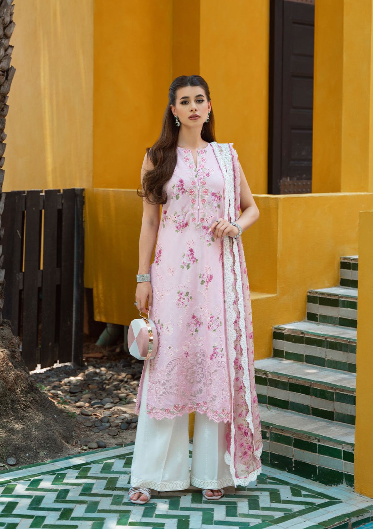 Saira Rizwan Lawn Vol-02'24 SR-12 Nadin - Mohsin Saeed Fabrics