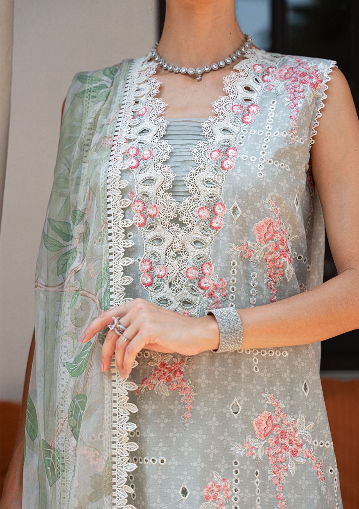 Saira Rizwan Lawn Vol-02'24 SR-11 Luna - Mohsin Saeed Fabrics