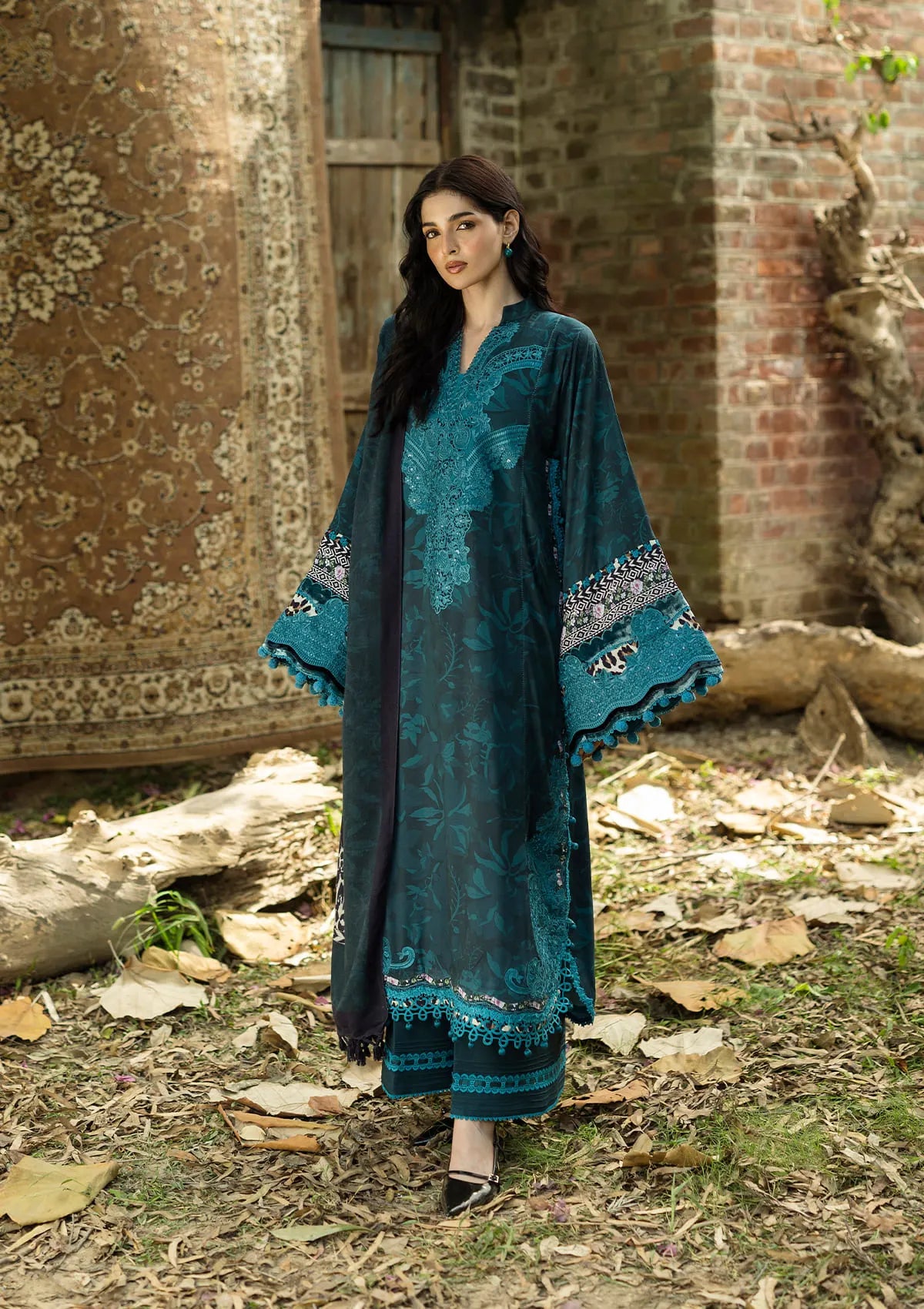 Elaf Wilderness Pashmina Shawl Edit'26 EWR-5B DUSK