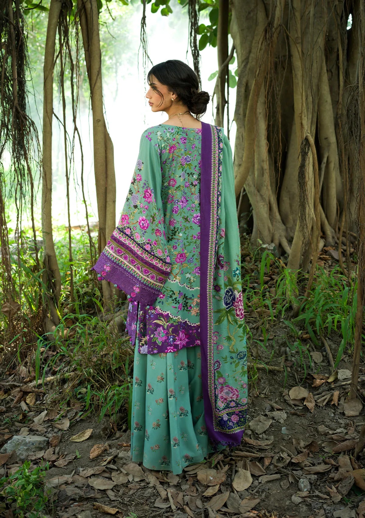 Elaf Wilderness Pashmina Shawl Edit'26 EWR-6A HEATHER