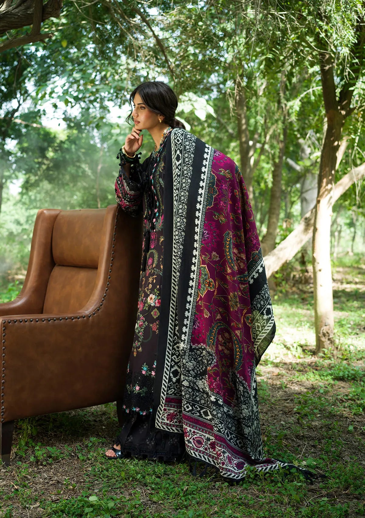 Elaf Wilderness Pashmina Shawl Edit'26 EWR-3B TWILIA