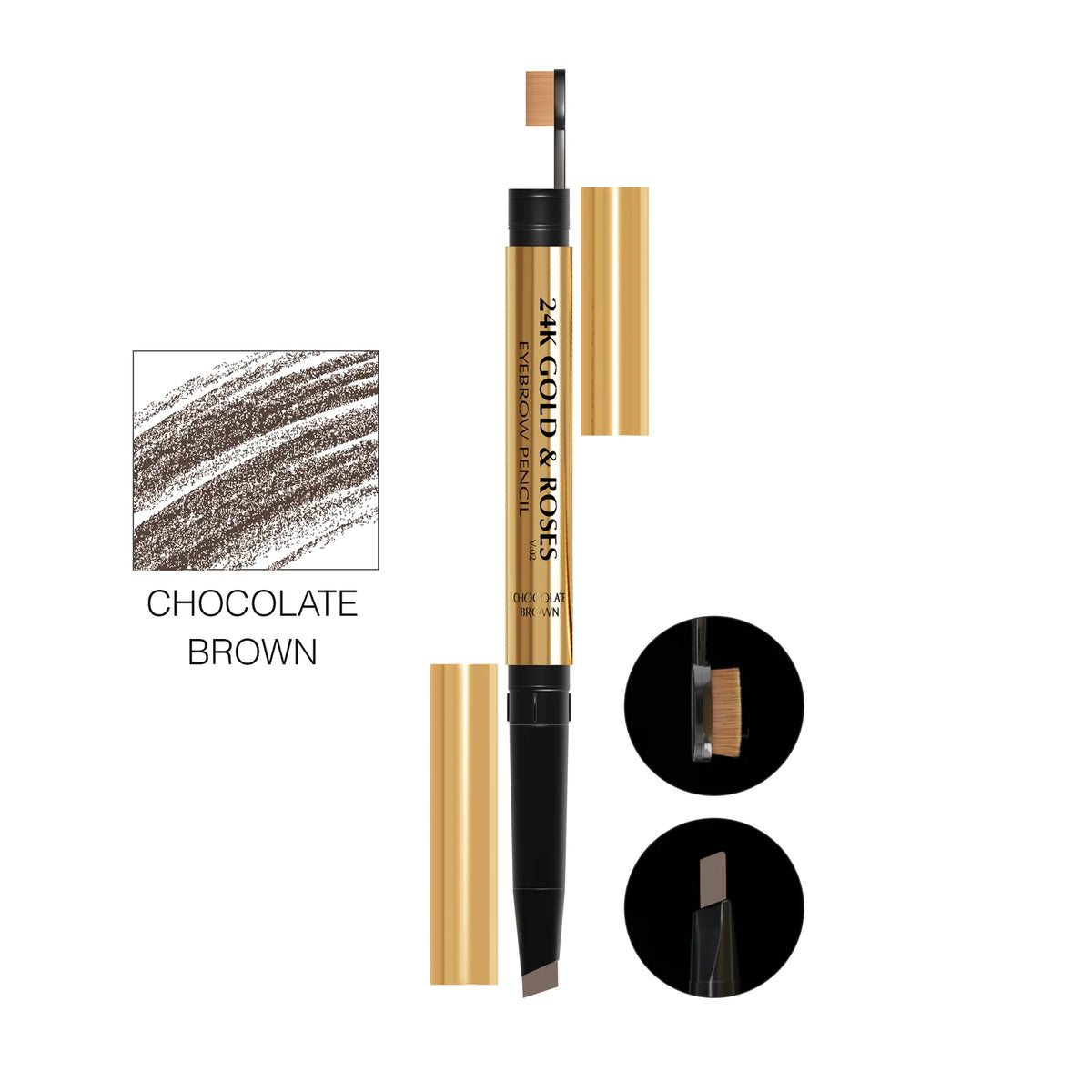 24K GOLD & ROSES V.02 EYEBROW PENCIL - Mohsin Saeed Fabrics