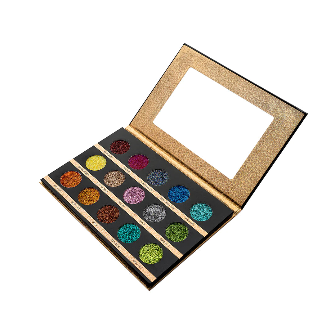 Chromatic Pressed Glitter Eyeshadow Palette - Mohsin Saeed Fabrics