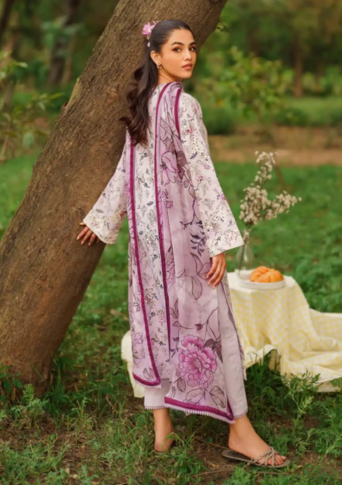 Summer Skies By Yards'24 D-06-Violet - Mohsin Saeed Fabrics
