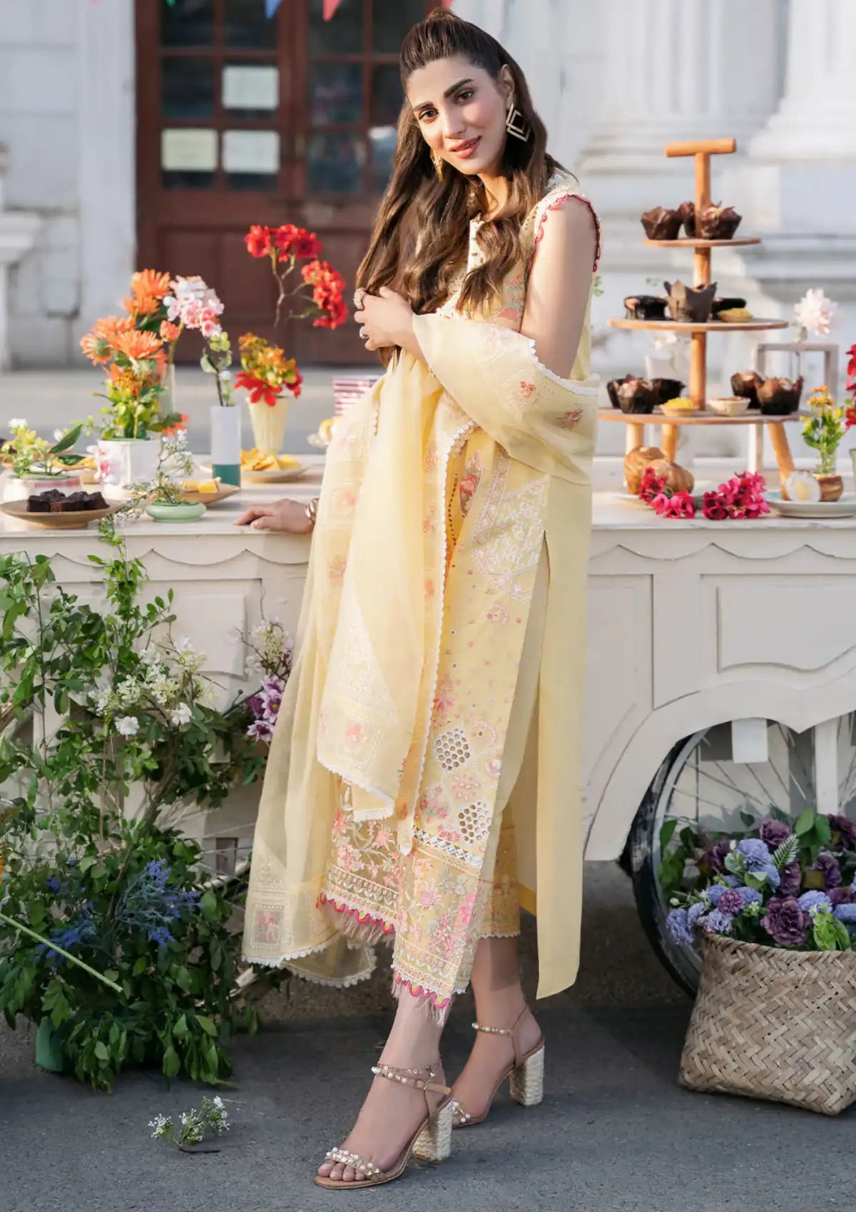 Bin Ilyas Clara Luxury Lawn'24 D-212-B - Mohsin Saeed Fabrics