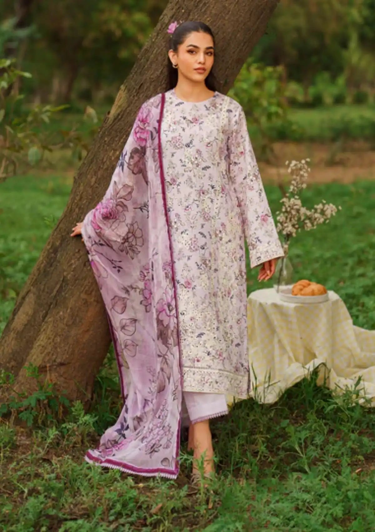 Summer Skies By Yards'24 D-06-Violet - Mohsin Saeed Fabrics