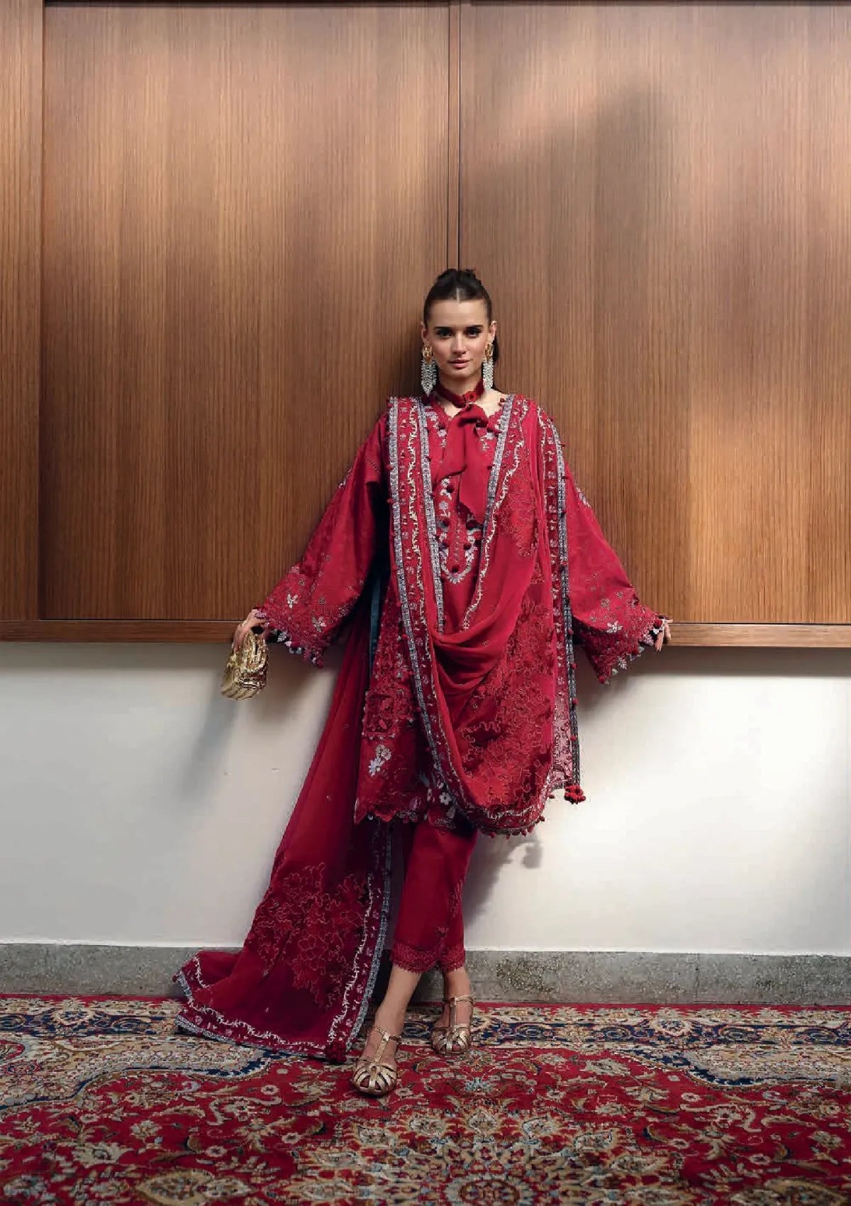 Qalamkar Chikankari Eid Edit'26 CM-03 RUBY – Mohsin Saeed Fabrics