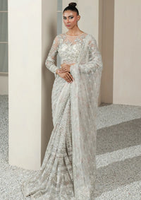 Khakaa Serie Luxuriante'25 D-07 White Orchid Saree