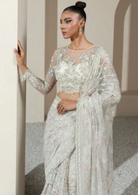 Khakaa Serie Luxuriante'25 D-07 White Orchid Saree