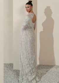 Khakaa Serie Luxuriante'25 D-07 White Orchid Saree