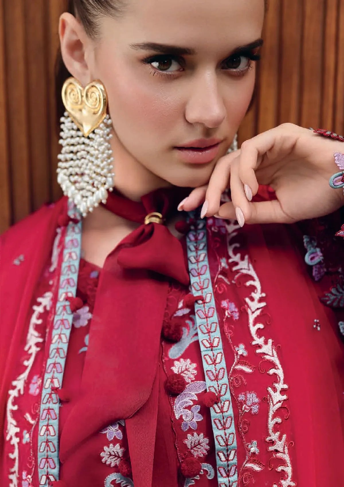 Qalamkar Chikankari Eid Edit'26 CM-03 RUBY