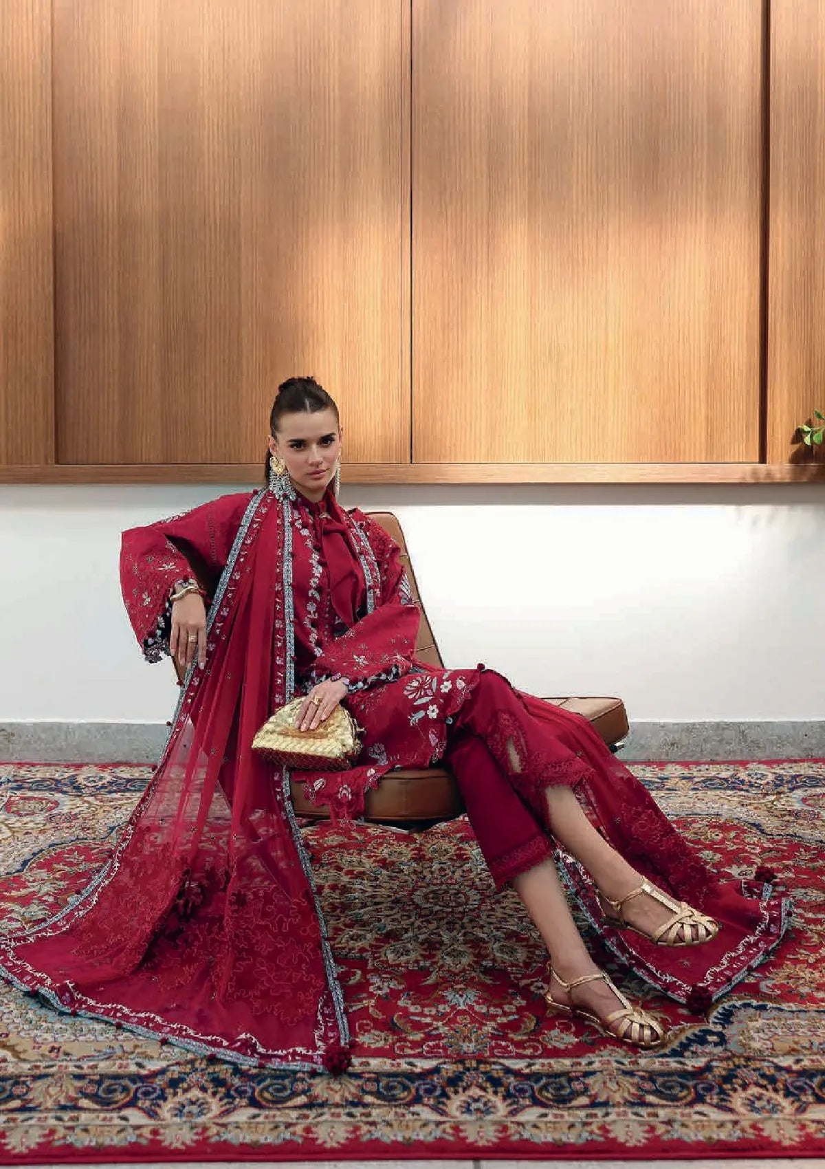 Qalamkar Chikankari Eid Edit'26 CM-03 RUBY