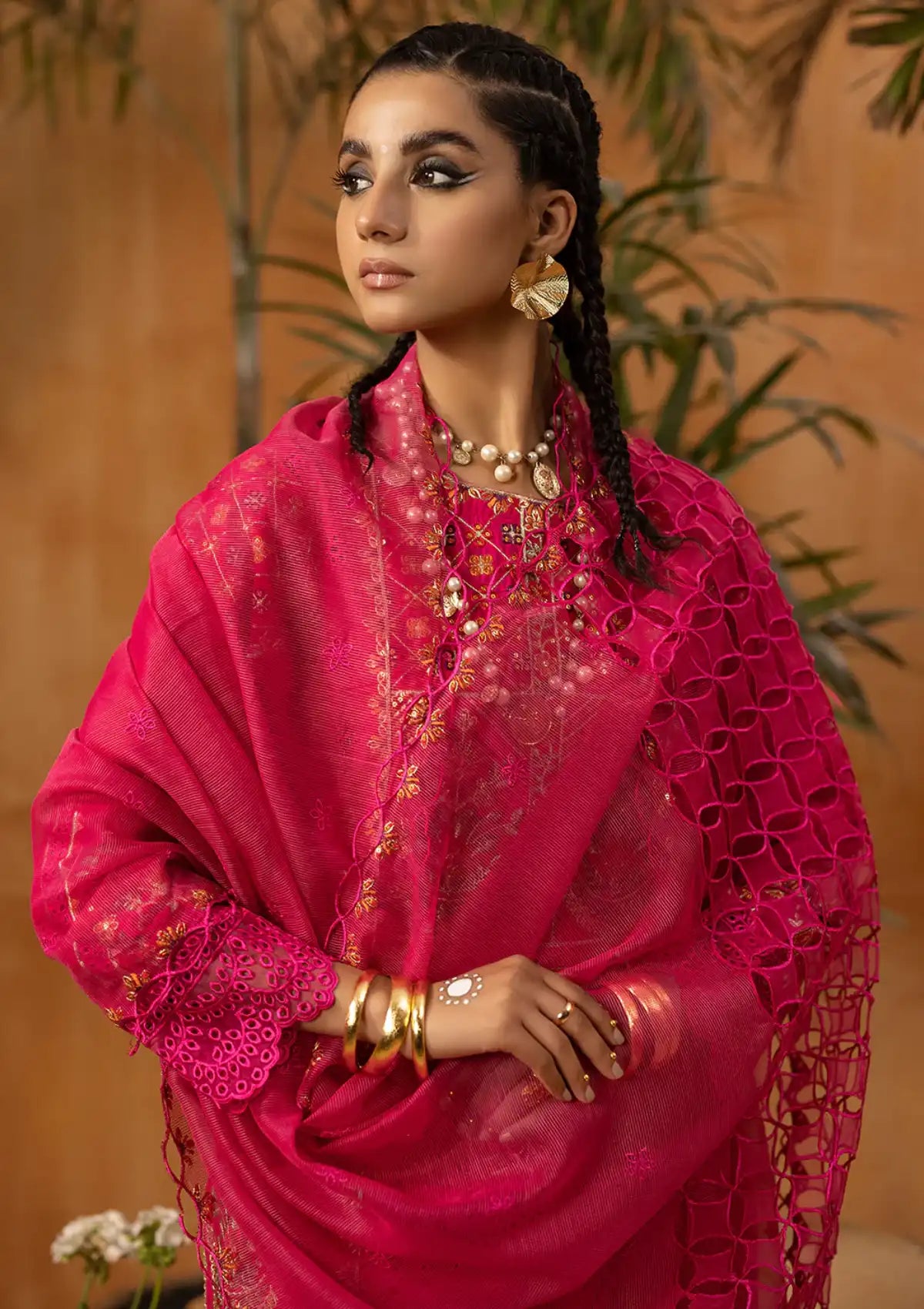 Phoolkenari By Shahjahan'24 SJ-24005 Pink - Mohsin Saeed Fabrics