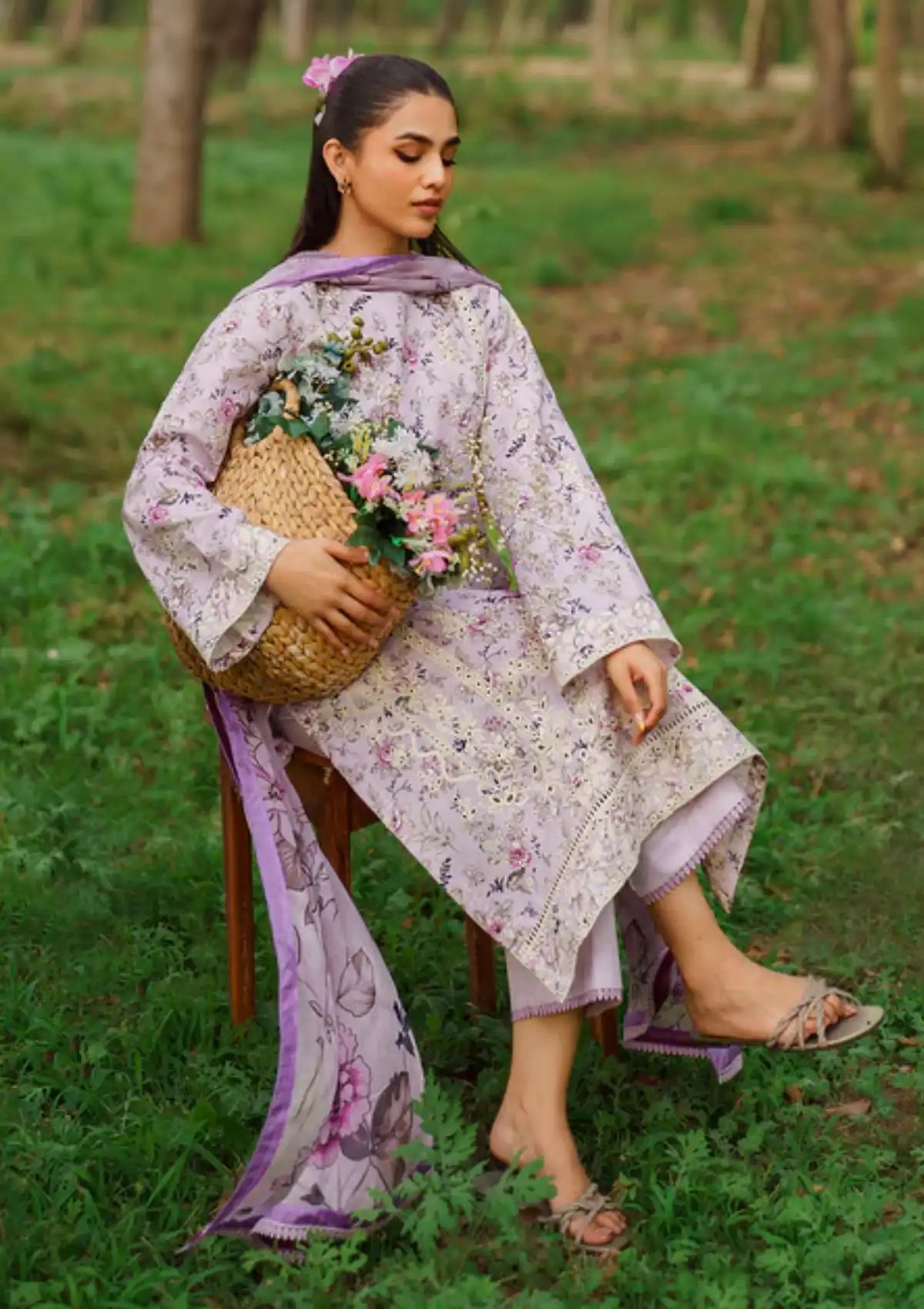 Summer Skies By Yards'24 D-06-Violet - Mohsin Saeed Fabrics