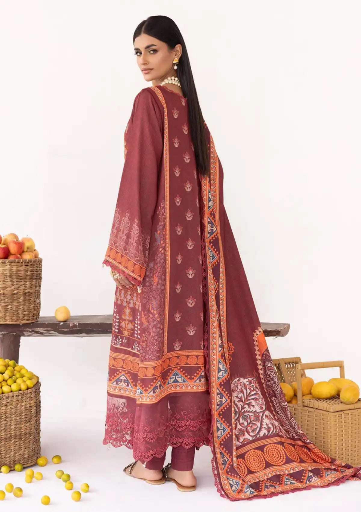 Lala Vintage Emb Karandi'23 LW-074 Thea - Mohsin Saeed Fabrics