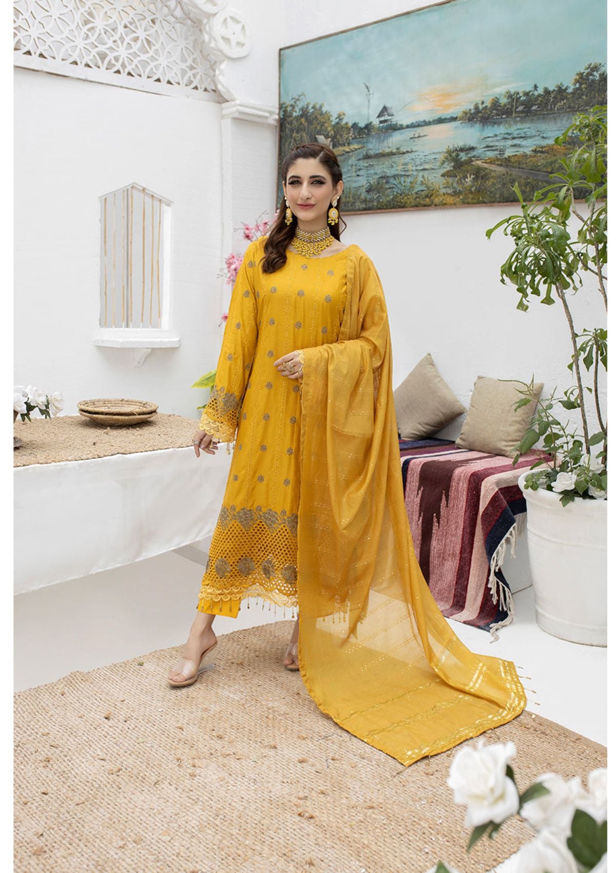 Malka Luxury Emb By MI Creation'23 D-01 - Mohsin Saeed Fabrics