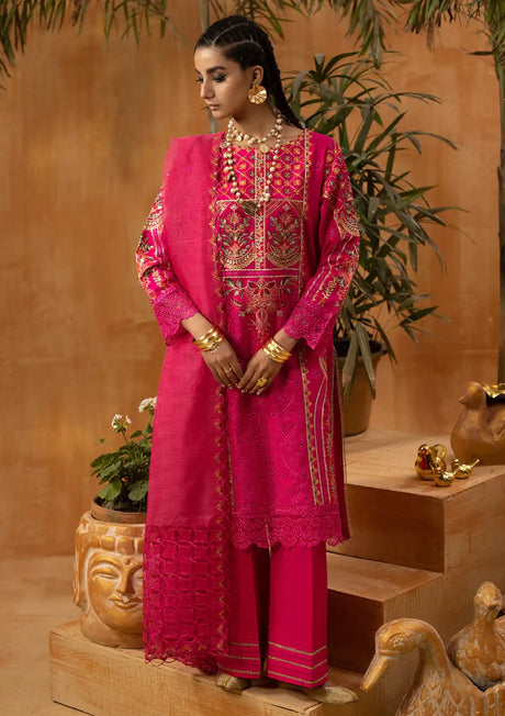 Phoolkenari By Shahjahan'24 SJ-24005 Pink - Mohsin Saeed Fabrics