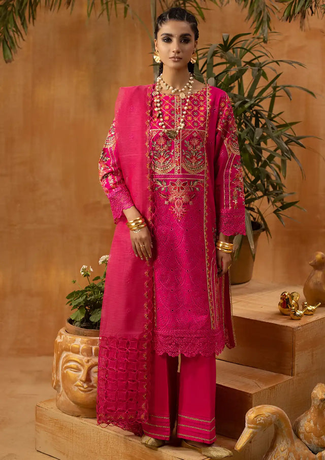 Phoolkenari By Shahjahan'24 SJ-24005 Pink - Mohsin Saeed Fabrics