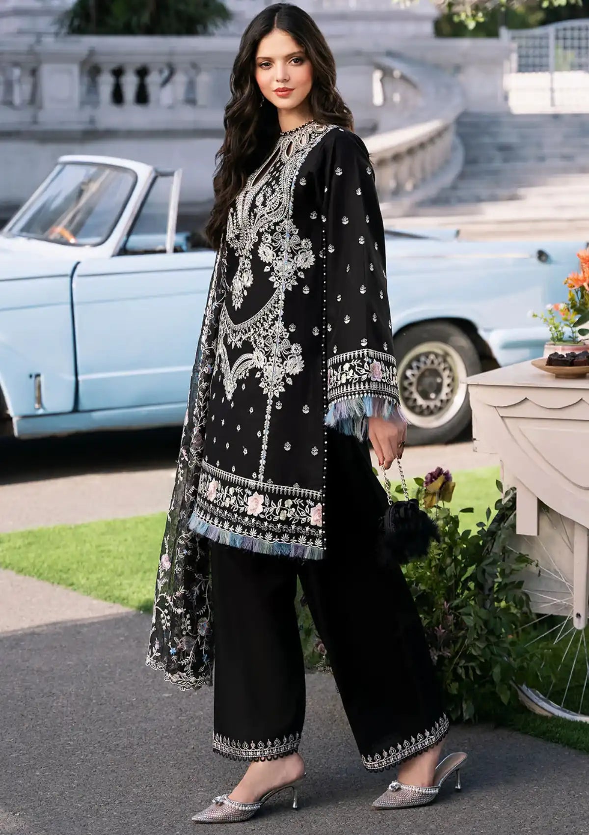 Bin Ilyas Clara Luxury Lawn'24 D-214-A - Mohsin Saeed Fabrics