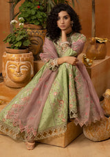 Phoolkenari By Shahjahan'24 SJ-24007 Pear Green - Mohsin Saeed Fabrics
