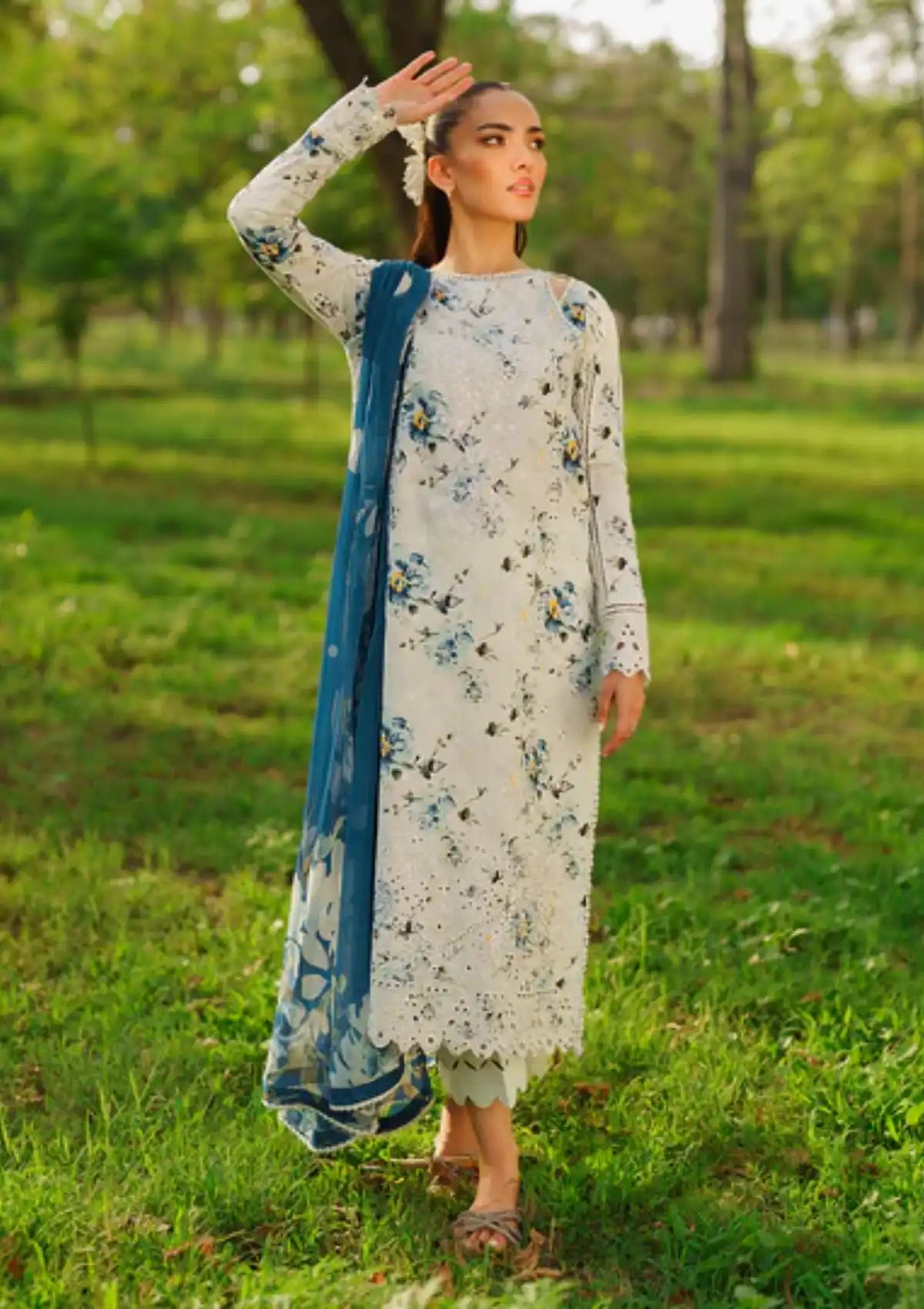 Summer Skies By Yards'24 D-02-Daisy - Mohsin Saeed Fabrics