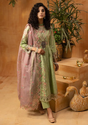 Phoolkenari By Shahjahan'24 SJ-24007 Pear Green - Mohsin Saeed Fabrics
