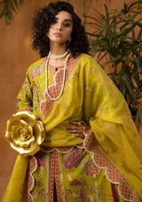 Phoolkenari By Shahjahan'24 SJ-24001 Pop Green - Mohsin Saeed Fabrics
