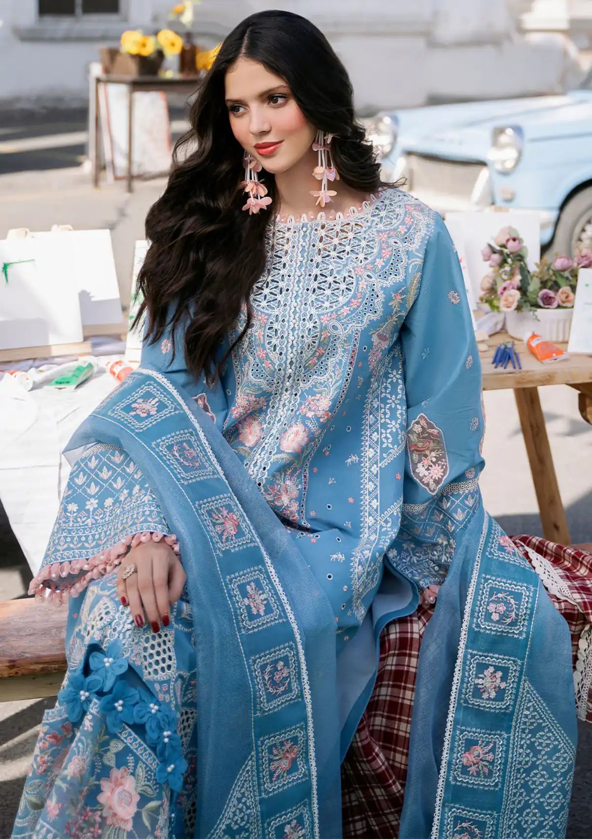 Bin Ilyas Clara Luxury Lawn'24 D-212-A - Mohsin Saeed Fabrics