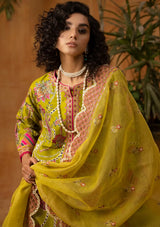Phoolkenari By Shahjahan'24 SJ-24001 Pop Green - Mohsin Saeed Fabrics