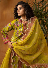 Phoolkenari By Shahjahan'24 SJ-24001 Pop Green - Mohsin Saeed Fabrics