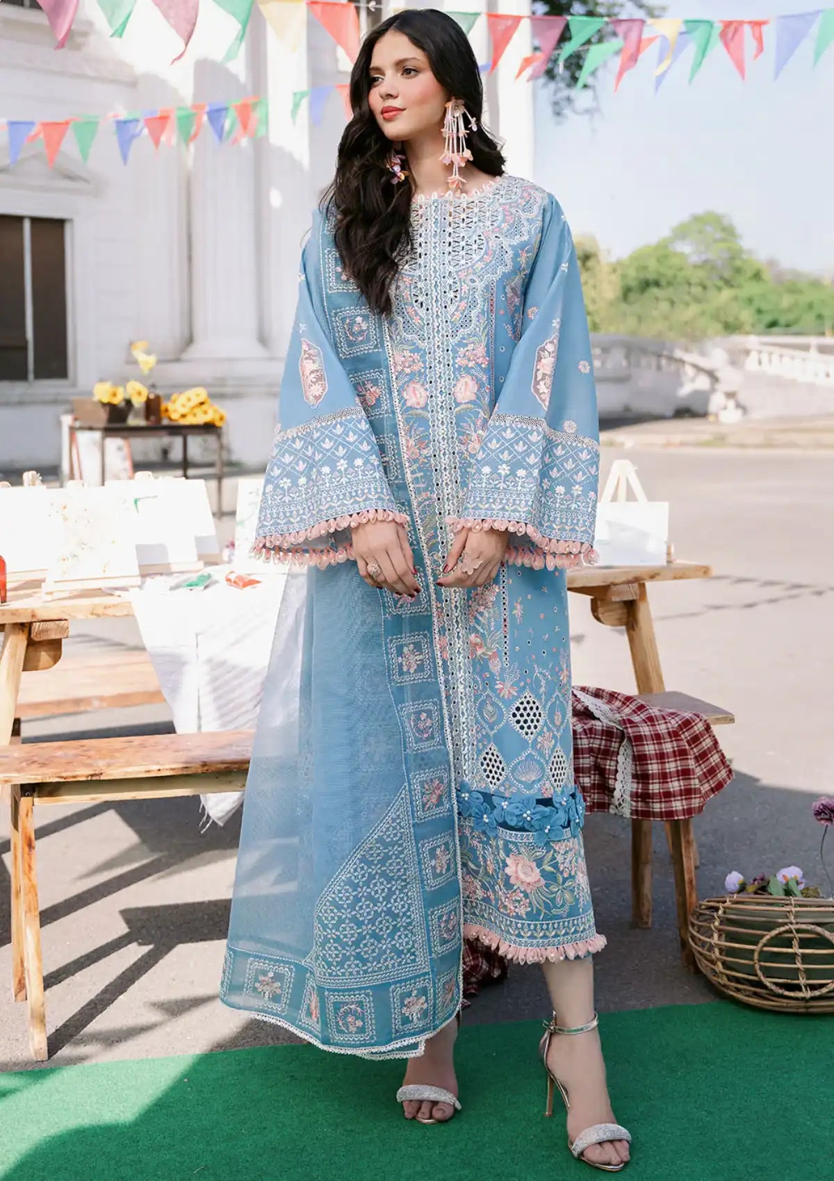Bin Ilyas Clara Luxury Lawn'24 D-212-A - Mohsin Saeed Fabrics