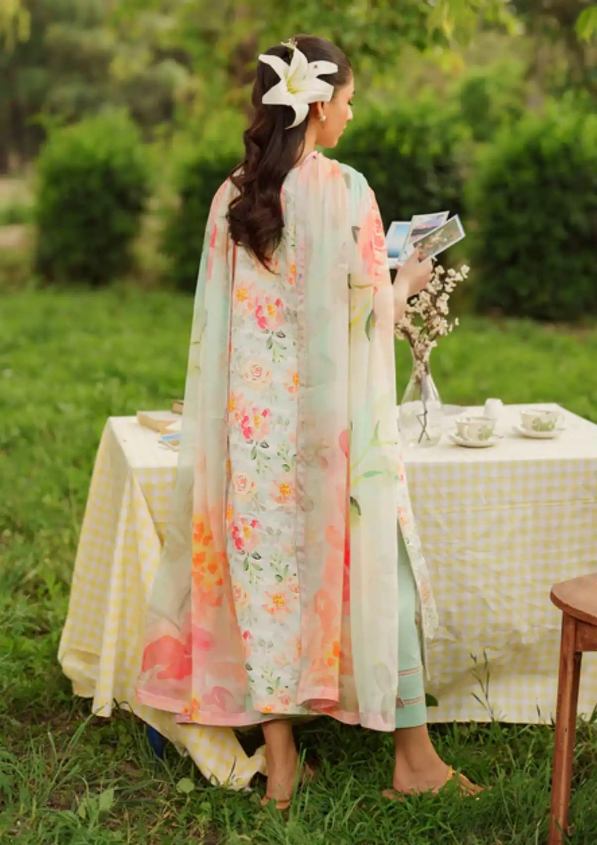 Summer Skies By Yards'24 D-07-Scarlet - Mohsin Saeed Fabrics