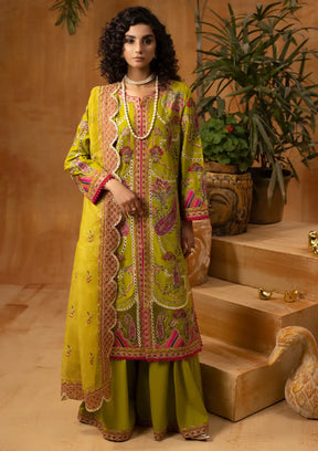 Phoolkenari By Shahjahan'24 SJ-24001 Pop Green - Mohsin Saeed Fabrics