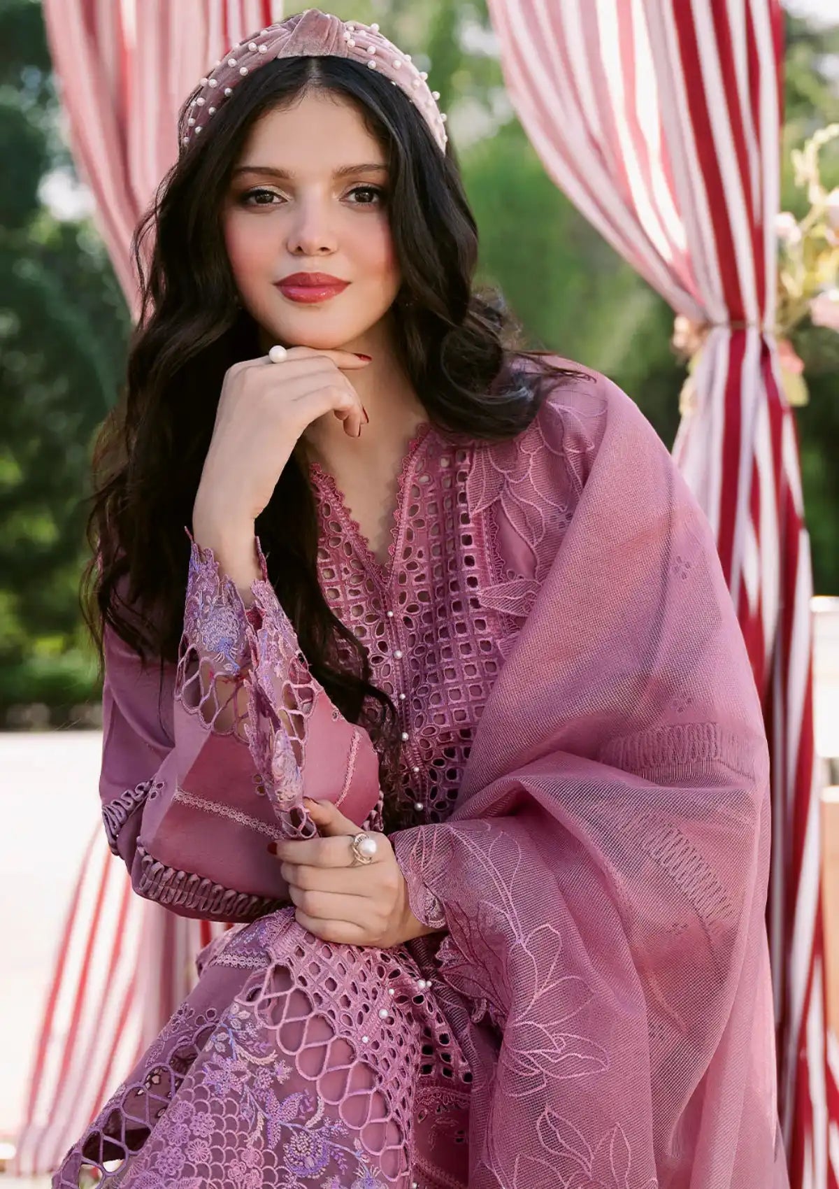 Bin Ilyas Clara Luxury Lawn'24 D-215-A - Mohsin Saeed Fabrics