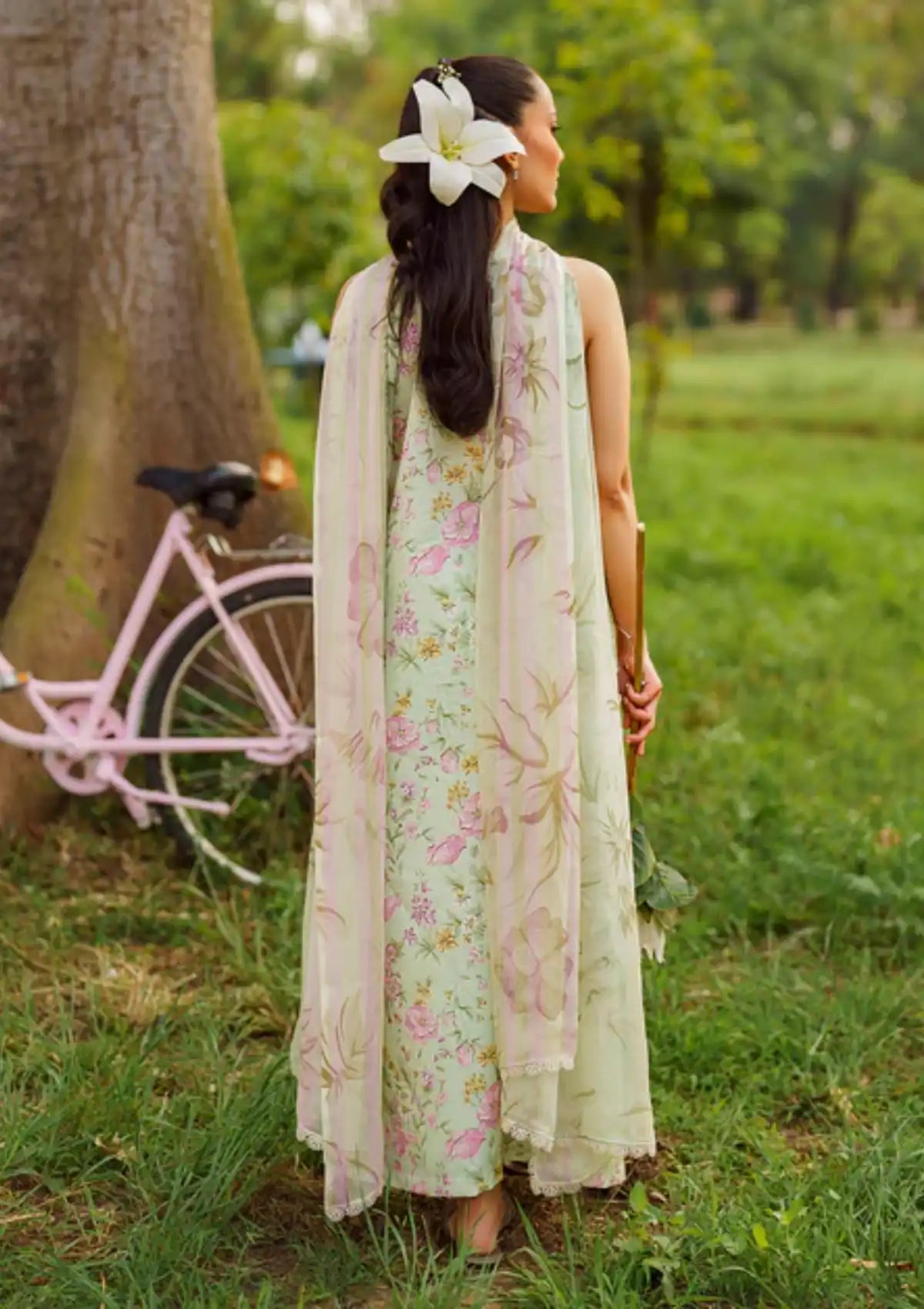 Summer Skies By Yards'24 D-01-Sage - Mohsin Saeed Fabrics