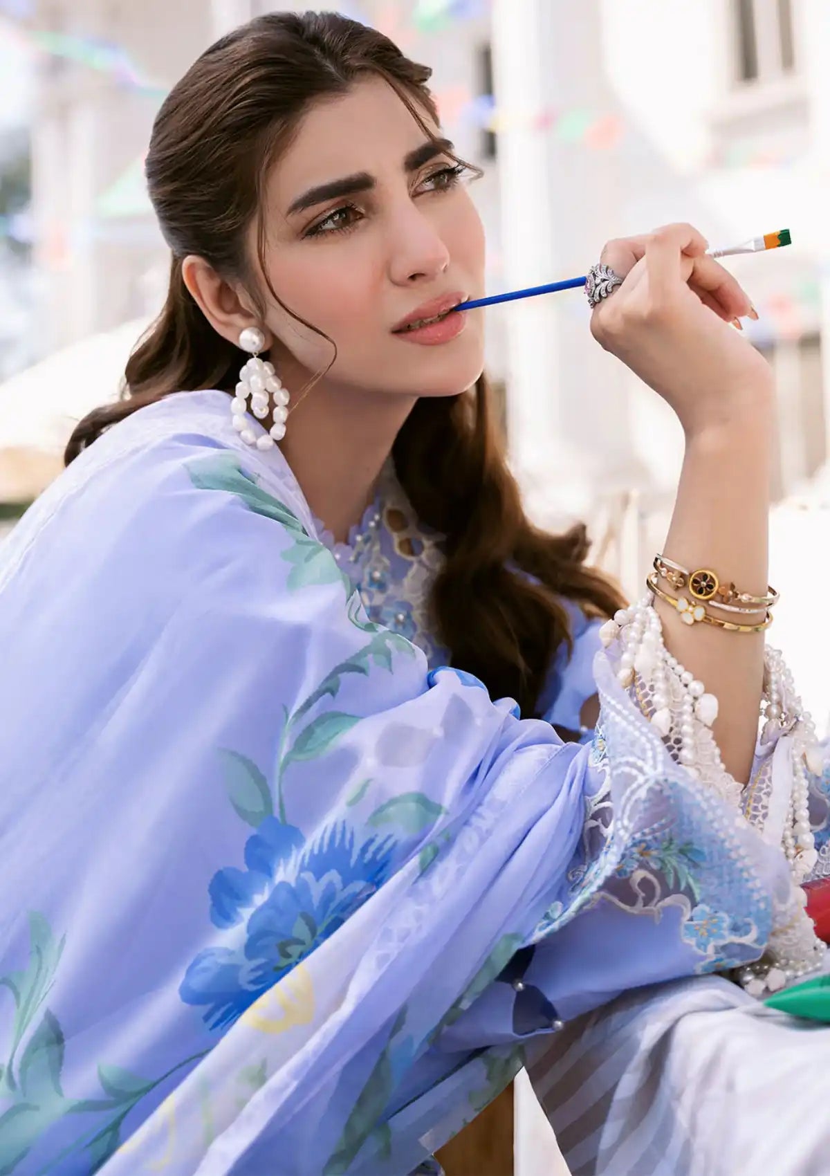 Bin Ilyas Clara Luxury Lawn'24 D-213-A - Mohsin Saeed Fabrics