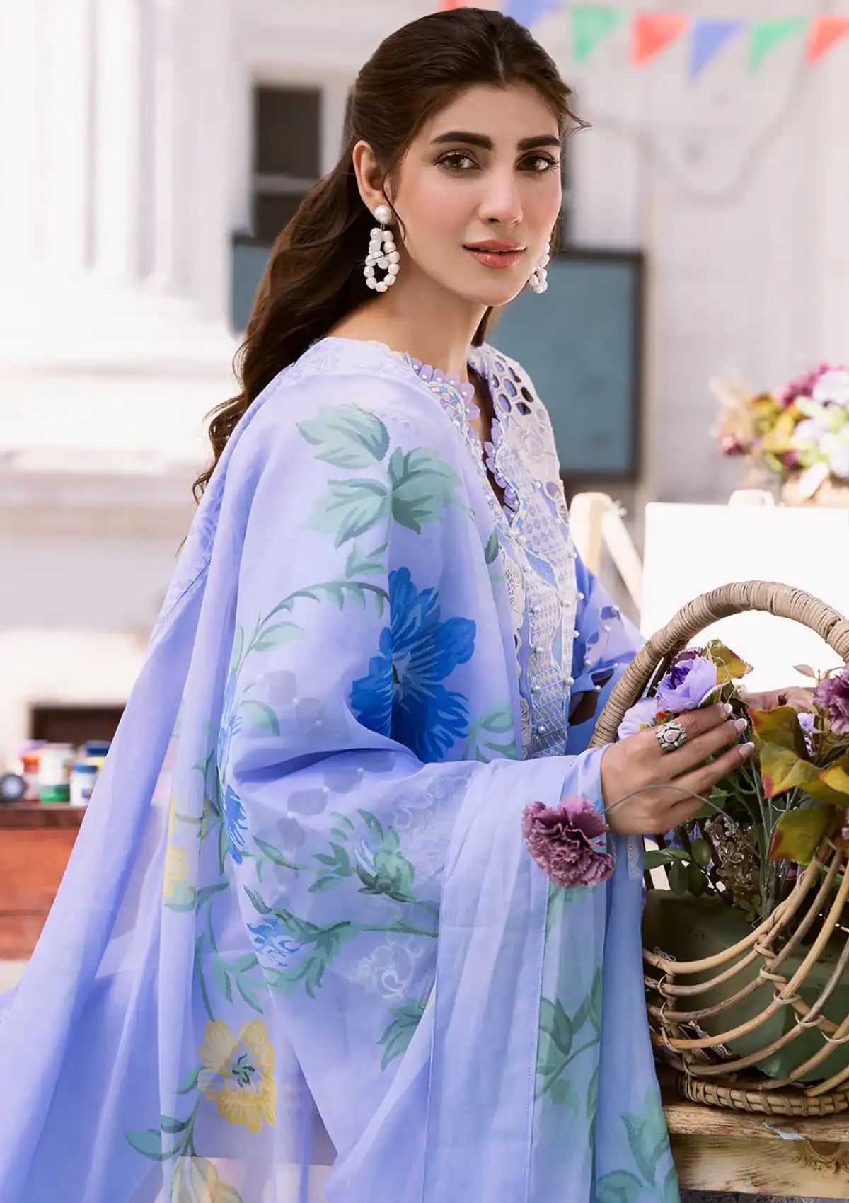 Bin Ilyas Clara Luxury Lawn'24 D-213-A - Mohsin Saeed Fabrics