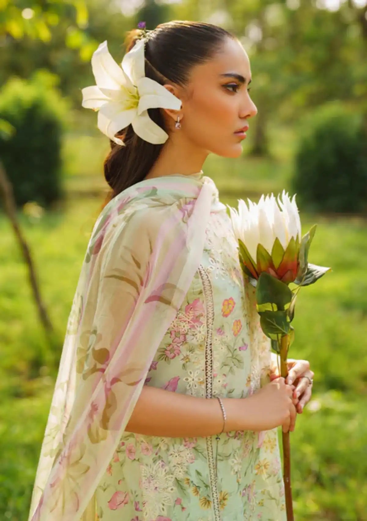 Summer Skies By Yards'24 D-01-Sage - Mohsin Saeed Fabrics