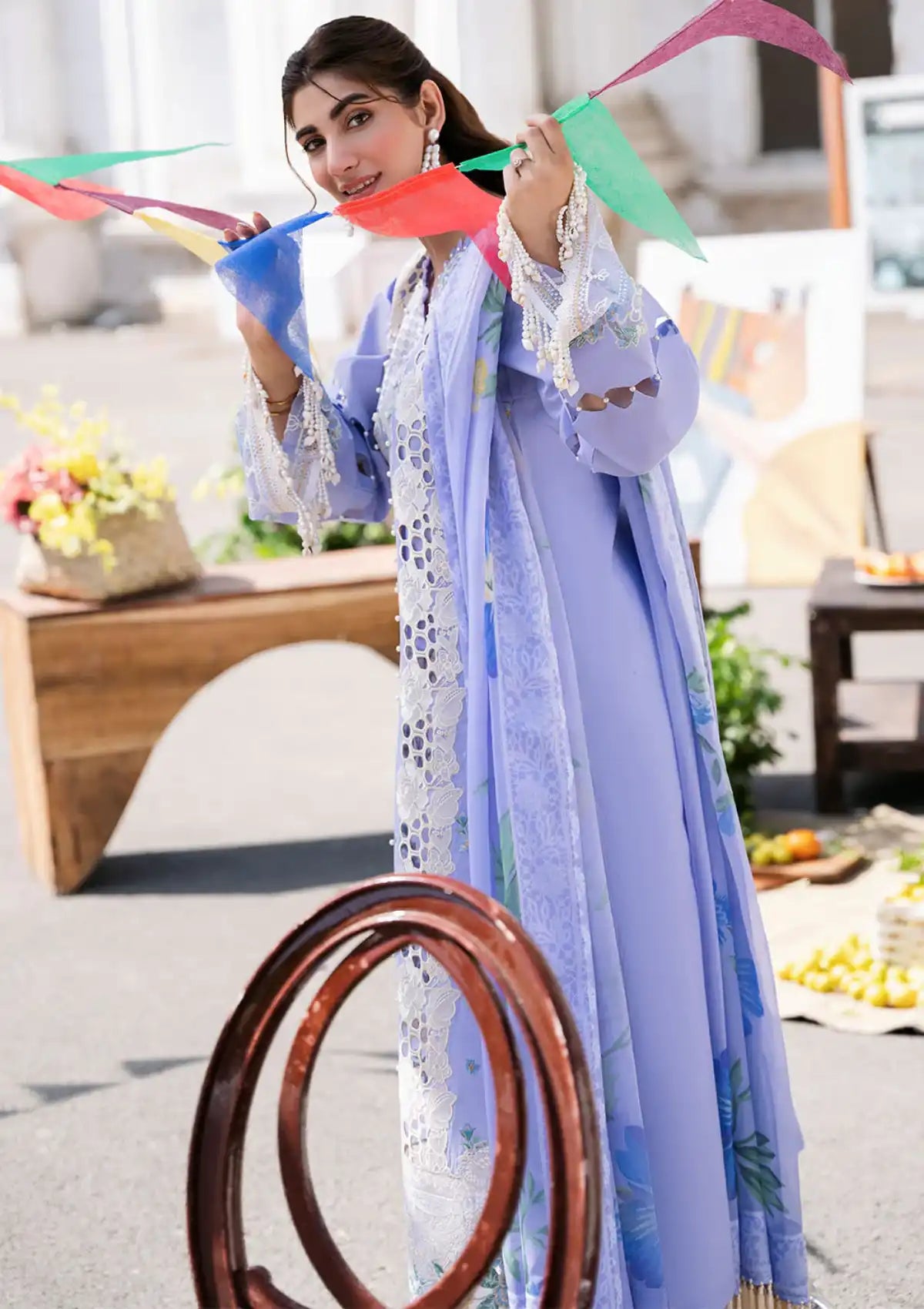 Bin Ilyas Clara Luxury Lawn'24 D-213-A - Mohsin Saeed Fabrics