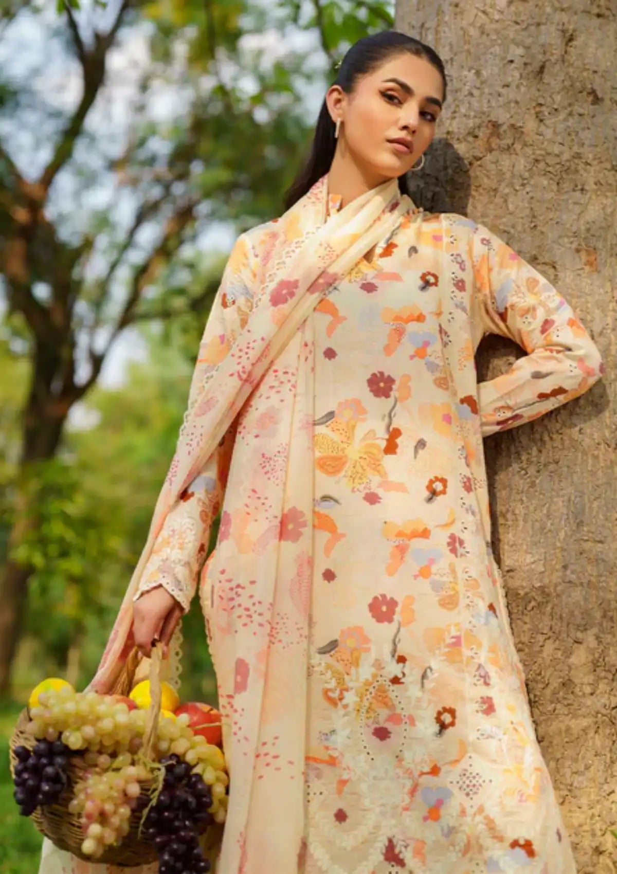 Summer Skies By Yards'24 D-09-Sunset - Mohsin Saeed Fabrics