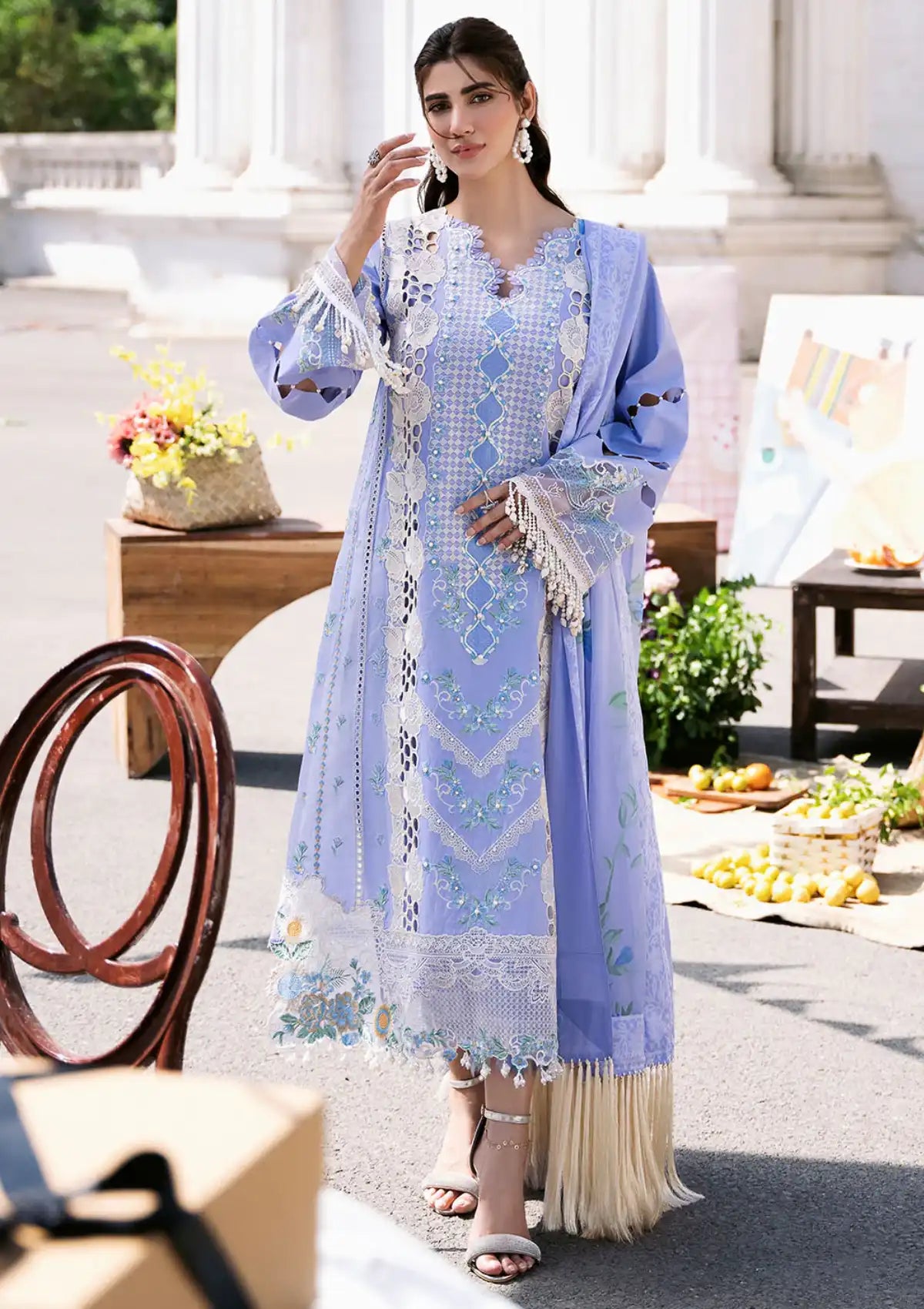 Bin Ilyas Clara Luxury Lawn'24 D-213-A - Mohsin Saeed Fabrics