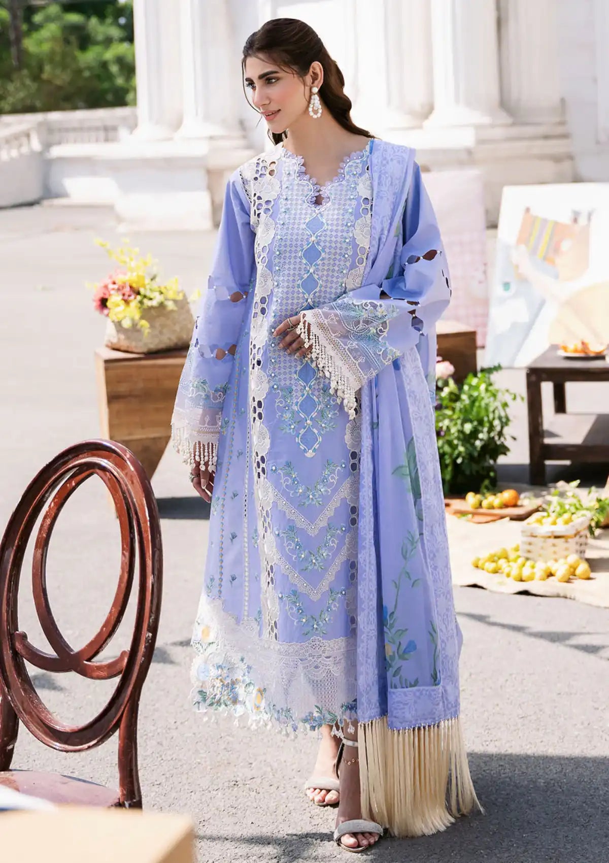 Bin Ilyas Clara Luxury Lawn'24 D-213-A - Mohsin Saeed Fabrics