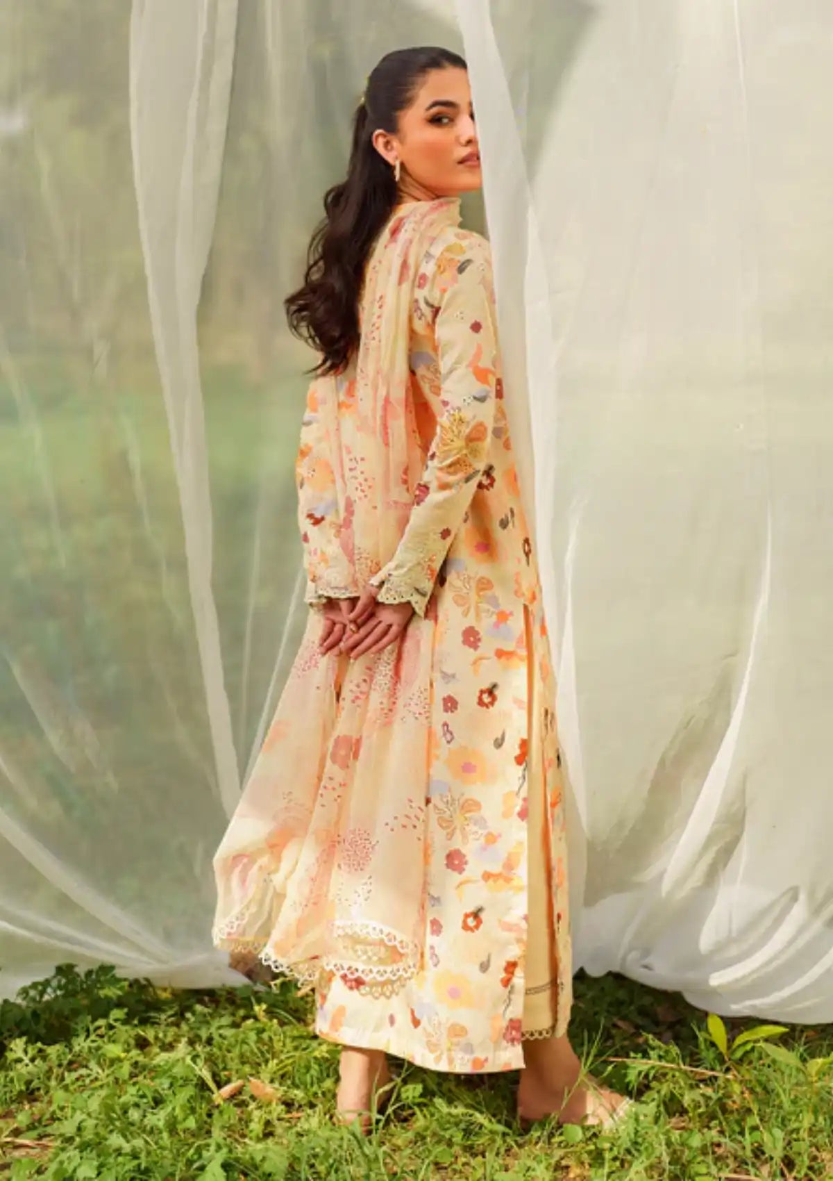 Summer Skies By Yards'24 D-09-Sunset - Mohsin Saeed Fabrics